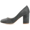 Journee Collection Womens Fai Round Toe Mid Block Heel Pumps - 2 of 4
