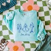 Simply Sage Market Sea La Vie 3 Across Lightweight Garment Dyed Sweatshirt - M - Chalky Mint - 3 of 4