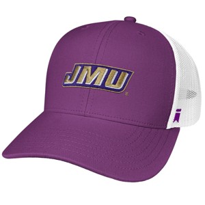 James Madison University Team Logo Cotton Twill Trucker Cap Purple OS - 1 of 4