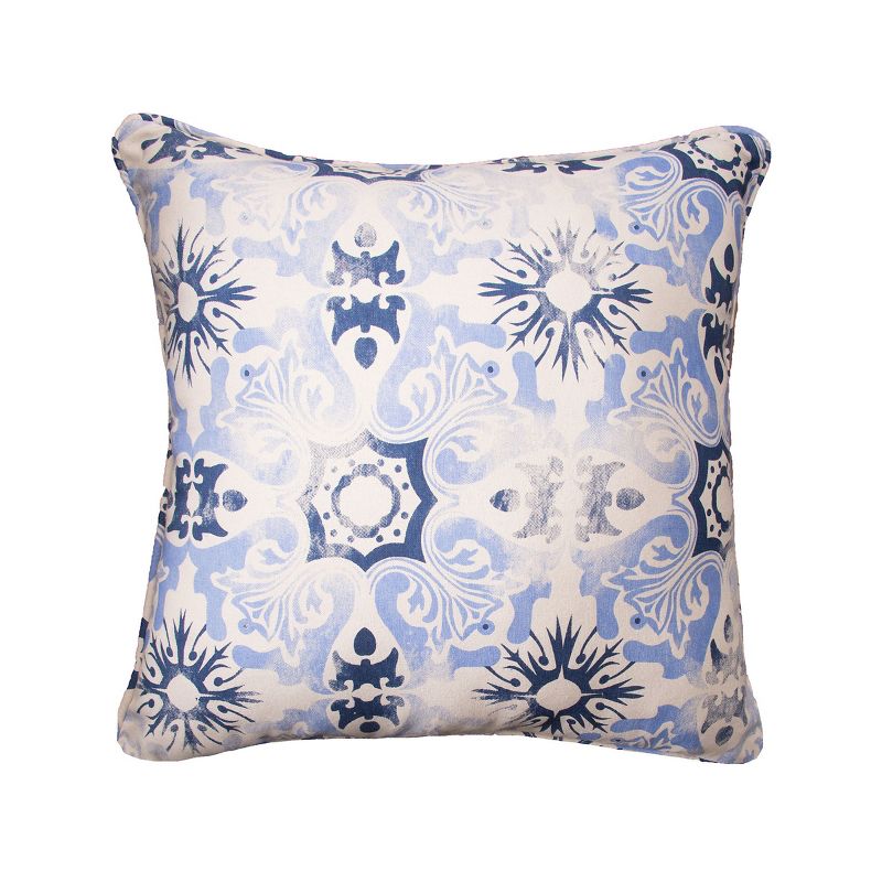 C&F Home 18" x 18" Blue Tile Woven Throw Pillow, 3 of 5