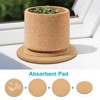 Unique Bargains Thicken Absorbent Cork DIY Craft Plant Coasters 4 Pcs - 4 of 4
