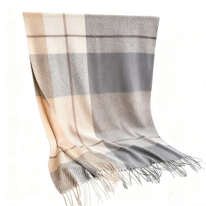 Anna-Kaci Soft Winter Plaid Scarf with Warm Cozy Feel and Fringe Trim 78.5×26 Inches - 1 of 4