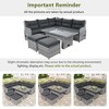 Whisen Outdoor Furniture Set Patio Rattan Furniture Set with an Adjustable Table, Recliners with Extendable Side Tables - 4 of 4