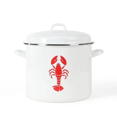 Martha Stewart 16qt Lobster Stock Pot Linen: Stainless Steel, 13.5" Diameter, Hand Wash, Gas & Electric Compatible