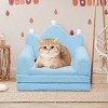 Tiara-Shaped Convertible Dog Bed And Sofa, 22.8"×18.8"×15.7", W/ Plush Cushion & Machine-Washable Cover, Stylish Colors - 2 of 4