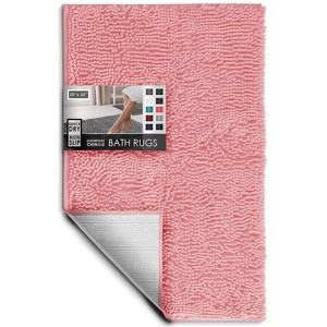 Hearth & Harbor Bathroom Rugs, Machine Washable Chenille Bath Mat for Bathroom - 1 of 4