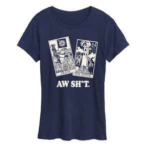 Women's - Instant Message - Aw Sh Tarot Short Sleeve Graphic T-Shirt - 1 of 4
