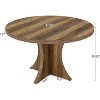 Tribesigns Round Dining Table for 4-6, 47.24-Inch Farmhouse Kitchen Table with Pedestal Base, for Dining Room,Living Room, Small Space - 2 of 4
