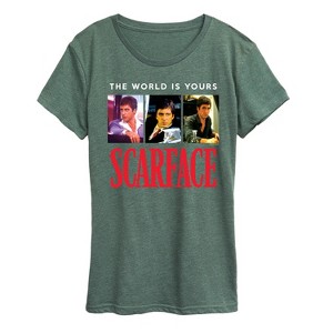 Women's - Scarface - The World Is Yours- Women's Short Sleeve Graphic T-Shirt Short Sleeve Graphic T-Shirt - 1 of 4