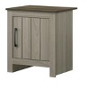 Vynxaria Modern End Table, Side Table, Nightstand with Cabinet Door, Gray Oak, 16"W - 4 of 4