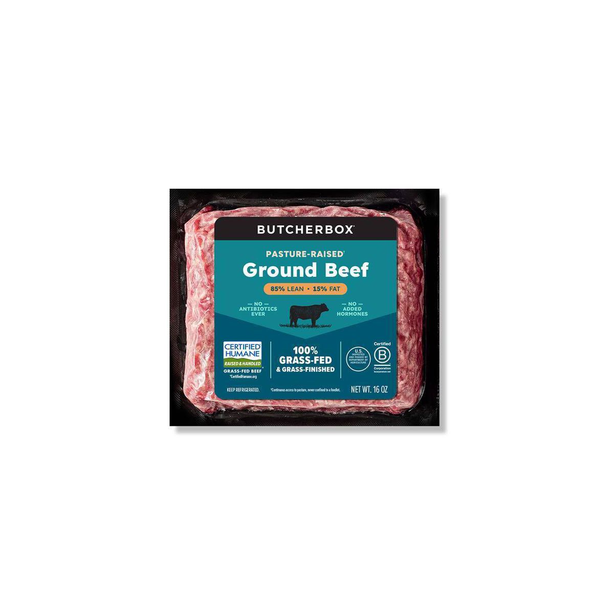 ButcherBox Grass Fed Ground Beef 85/15 - 16oz