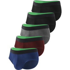 TIICHOO Washable Incontinence Underwear for Men LeakProof Underwear Briefs 5 Pack - 1 of 4