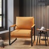 Modern Chair With Scratch-Resistant Upholstery, Yellow - 3 of 4