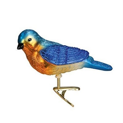 Old World Christmas Glass Blown Ornament for Christmas Tree, Western Bluebird