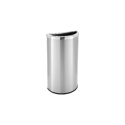 Commercial Zone Precision Series Half Moon Indoor Trash Can Stainless Steel 8 Gal. (780929)