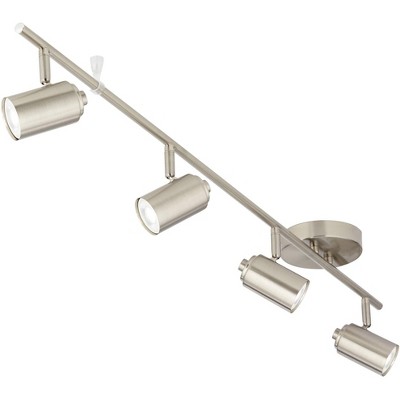 Pro Track 42" Brushed Nickel 4-Head LED Track Light Fixture