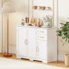 Tangkula 40" Sideboard Buffet Cabinet Modern Kitchen Storage Organizer w/ 2 Drawers - 3 of 4