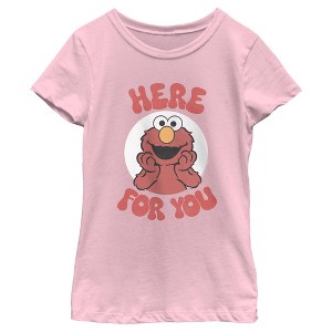 Girl's Sesame Street Elmo Here For You T-Shirt - 1 of 4