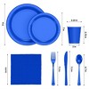 Crown Display 350-Piece Disposable Dinnerware Set – Paper Plates, Paper Cups, Napkins, Plastic Forks, Knives & Spoons – Serves 50 Guests - 4 of 4