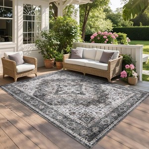 Area Rug - Non-Slip Soft Low Pile Stain Resistant Throw Carpet for Living Room, Bedroom Nursery Dining Room Playroom - 1 of 4