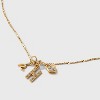 14K Gold Dipped Charm Initial Pendant Necklace - A New Day™ Gold - 4 of 4