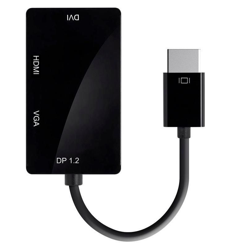 Monoprice DisplayPort 1.2a to 4K HDMI, Dual Link DVI, and VGA Passive Adapter, Black (112802), 2 of 5