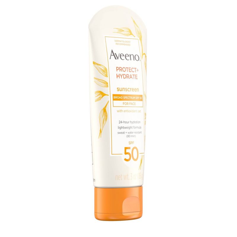 Aveeno Protect Hydrate Face Sunscreen Lotion with - SPF 50 - 3oz, 4 of 12