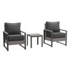 Sonkuki 3 Pieces Patio Set, Chairs and Side Table, PE Rattan Wicker Patio Furniture with Washable Cushion - 2 of 4