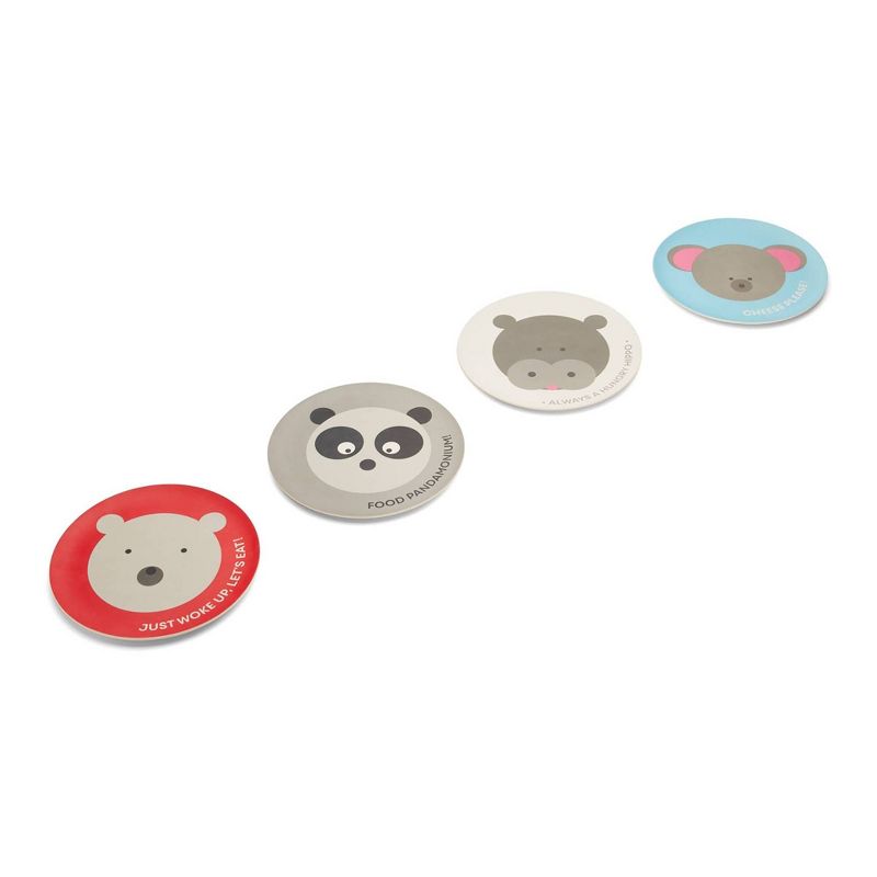 7.8&#34; 4pk Bamboo Fiber Animal Plates - Red Rover, 3 of 8