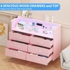 Whizmax 6 Drawer Dresser for Bedroom, 6 Drawers Dressers with 2-Tier Open Shelves, Modern Chest of Double Wide Drawers for Living Room, Entryway - 4 of 4