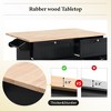 Kitchen Island Set With 2 Stools, 3 Piece Dining Table Set with Drop Leaf, Storage Cabinet, Dining Table Set of 2 for Dining Room Kitchen - 4 of 4