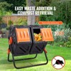 VEVOR Compost Bin, 37-Gal Dual Chamber Composting Tumbler, High Volume Two Rotating Chambers with 2 Sliding Door and Steel Frame, BPA Free Composter - 4 of 4