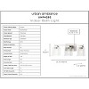 Urban Ambiance Luxury Craftsman Bath Light 7''H x 20.125''W,  Brushed Nickel Finish,  Houston Collection, UHP4292 - 3 of 4