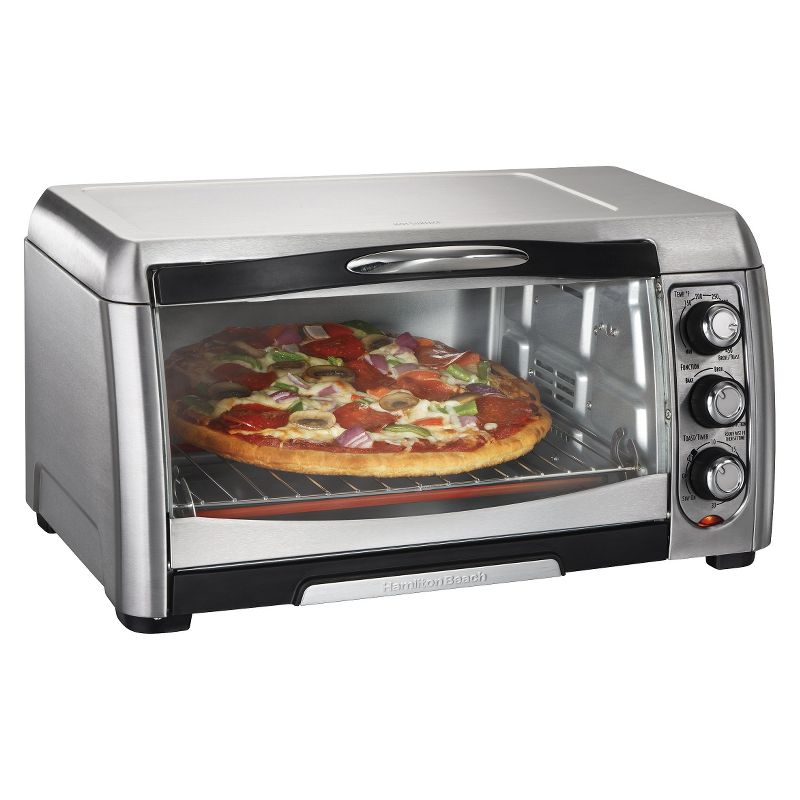 Hamilton Beach 6 Slice Convection Toaster Oven - Stainless Steel/Black- 31333, 3 of 9