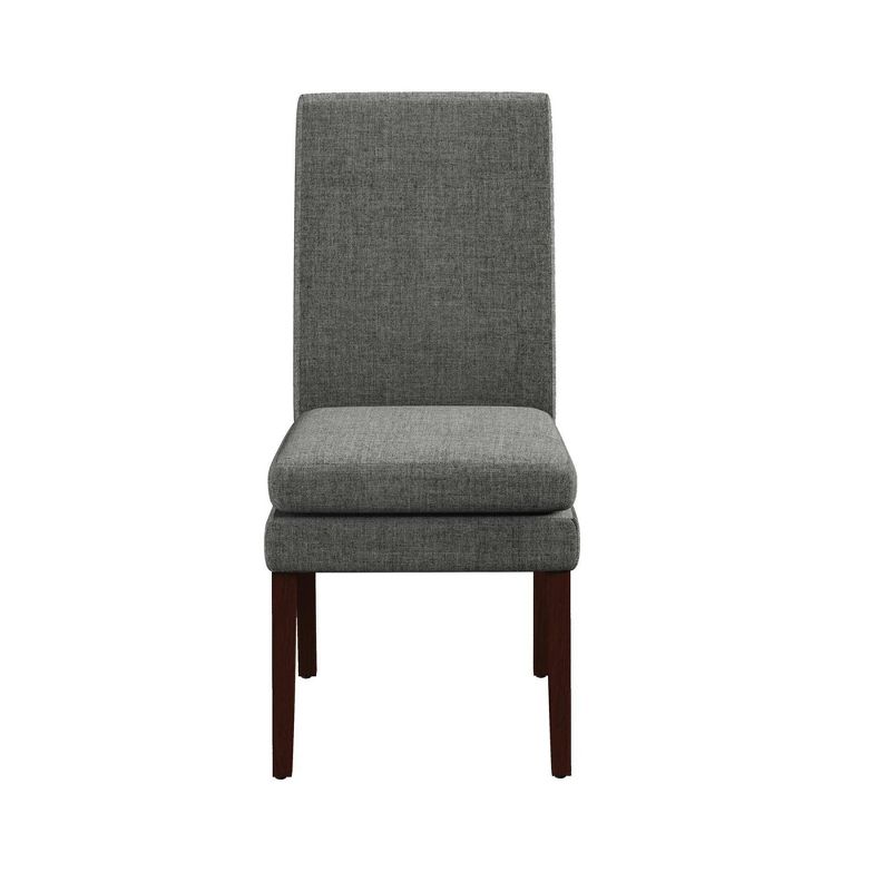 Set of 2 Cale Upholstered Dining Chairs Gray Linen with Dark Base - Room &#38; Joy, 6 of 11