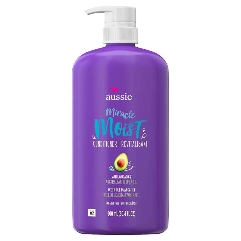Aussie Paraben-Free Miracle Moist Conditioner with Avocado &#38; Jojoba for Dry Hair - 30.4 fl oz, 1 of 14