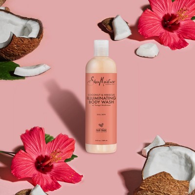 Sheamoisture Coconut & Hibiscus Illuminating Body Wash - 13 Fl Oz : Target