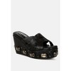 Blistronic Chunky Diamante & Rhinestone Cut-Out Sandals - 2 of 4