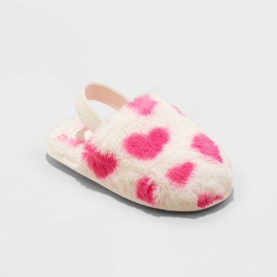 Girls Pink Faux Fur Mule Slippers (Younger 4-12) - Matalan