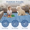Soft Bedroom Rug, Modern Plain Area Rug, Washable Easy to Clean Indoor Carpet, Non Slip Low Pile Floor Cover for Living Room Bedroom Dining Room - 3 of 4