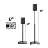 Sanus Height-Adjustable Speaker Stands for Sonos Era 100 - Pair (Black) - image 2 of 4