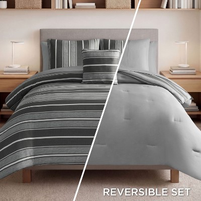 The Sheet Lab Lyon Stripe Bed in a Bag, Gray, Queen — фото 4