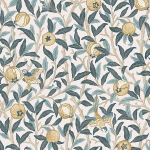 William Morris at Home Bird & Pomegranate Cloudy Blues Wallpaper - 1 of 4