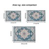 Kumasinova Vintage Boho Area Rug, Washable Rug with Floral Pattern, Faux Cashmere Living Room Rug, Non-Slip Rugs, Stain-Resistant Door Mat - 2 of 4