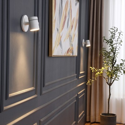 Matte White Adjustable LED Spotlight with Aluminum Finish