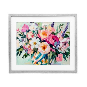 Stupell Industries Colorful Bouquet in Spring Vase Framed Print Under Glass Art - 1 of 4