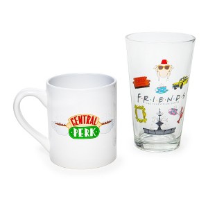 Silver Buffalo Friends Iconography Pint Glass and Ceramic Mug Set - 1 of 4