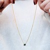 Ross-Simons 0.50 Carat Bezel-Set Sapphire Adjustable Necklace in 18kt Gold Over Sterling Size - 3 of 4