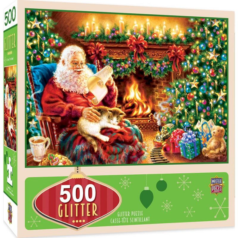 MasterPieces Inc Christmas Dreams 500 Piece Glitter Jigsaw Puzzle, 1 of 7