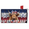 Briarwood Lane Summer Mailbox Cover  - Standard Size - Patriotic Highland Cow For Summer Mailbox Cover - 2 of 2